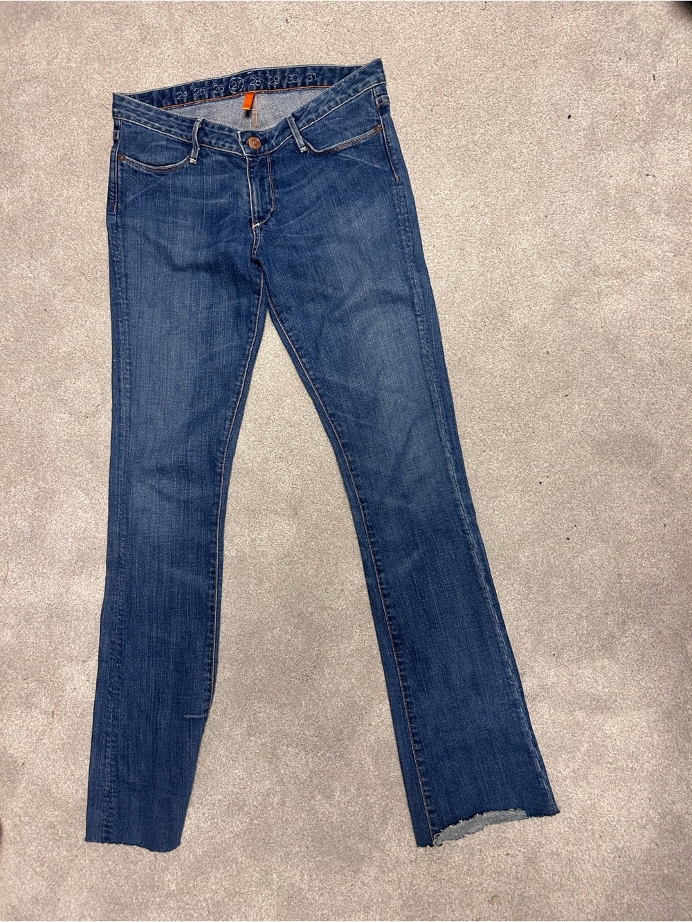 Earnest Sewn Dark Blue Flare Jeans